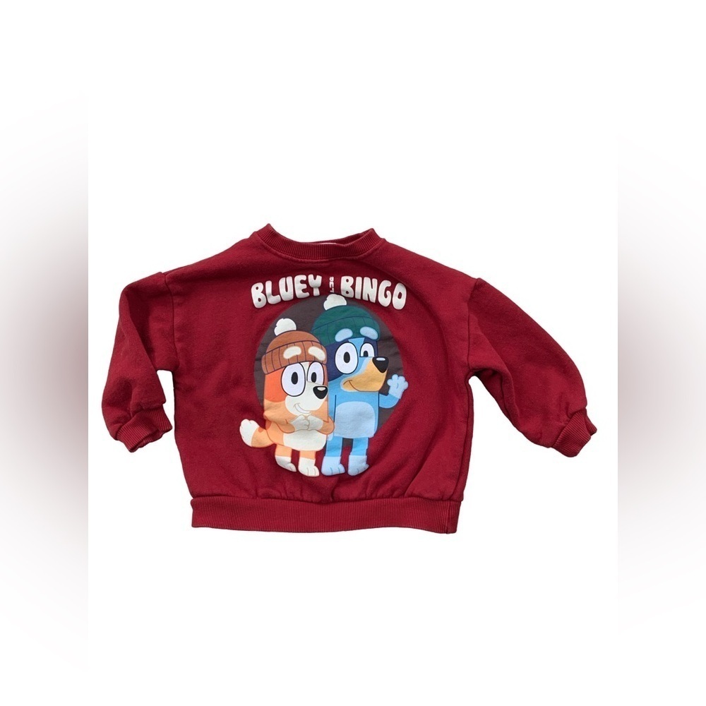 Zara Size 2-3 Years Bluey and Bingo Crewneck Sweatshirt